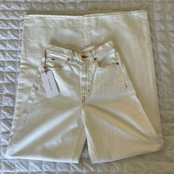 SLVRLAKE EVA wide leg  denim in Natural White - Picture 5 of 15